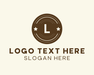 Hipster Badge Lettermark logo