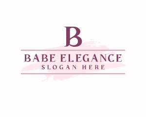 Watercolor Feminine Cosmetics Brand logo design