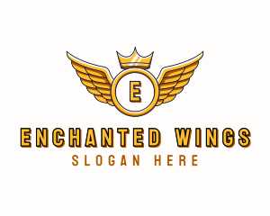 Crown Wings Aviation logo design