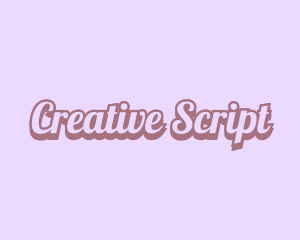 Retro Script Business logo design