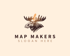 Sweden Moose Antlers logo design