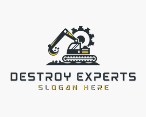 Demolition Excavator Mining logo design