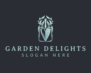 Organic Gardening Shovel logo design