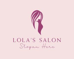 Woman Hair Beauty Salon logo design