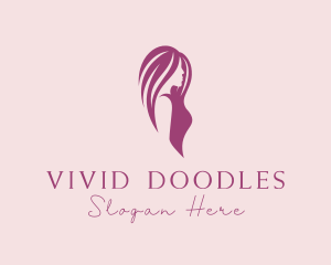 Woman Hair Beauty Salon logo design