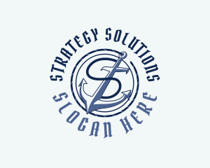 Coastal Anchor Letter S logo design