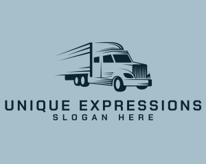 Express Transport Truck logo design