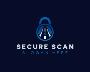 Security Road Key Hole logo design