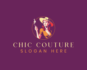 Sexy Smoking Woman logo design