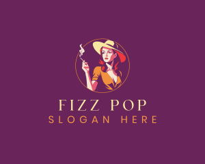 Sexy Smoking Woman logo design