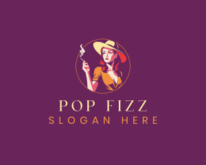 Sexy Smoking Woman logo design