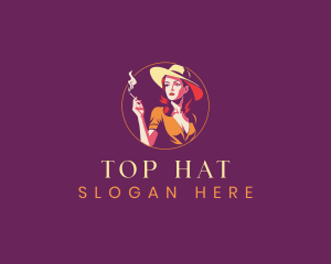 Sexy Smoking Woman logo design