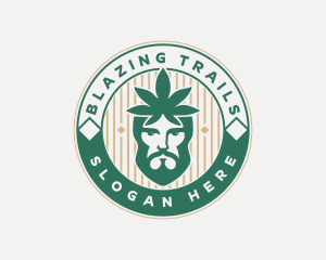 Cannabis Leaf Man Logo