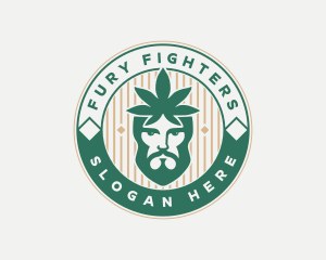 Cannabis Leaf Man Logo