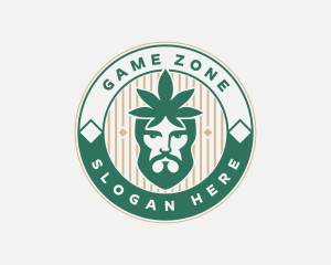 Cannabis Leaf Man Logo