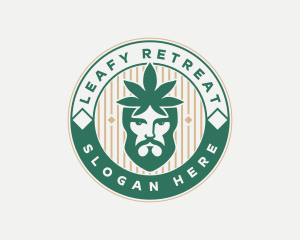 Cannabis Leaf Man logo design