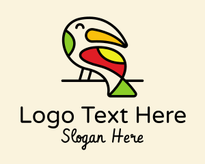 Colorful Wild Toucan  logo