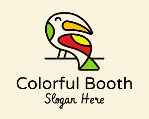 Colorful Wild Toucan  logo design