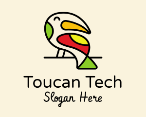 Colorful Wild Toucan  logo design