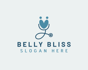 Human Healthcare Stethoscope logo design