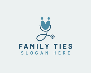 Human Healthcare Stethoscope logo design