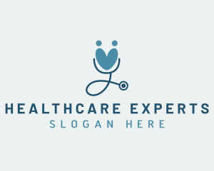 Human Healthcare Stethoscope logo design