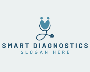 Human Healthcare Stethoscope logo design