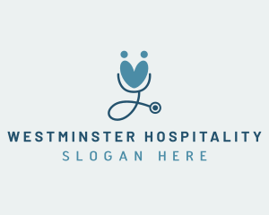 Human Healthcare Stethoscope logo design