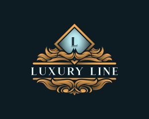 Leaf Ornament Luxury logo design