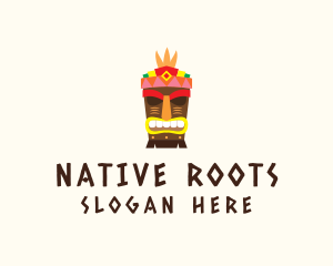 Festive Tribal Tiki logo design