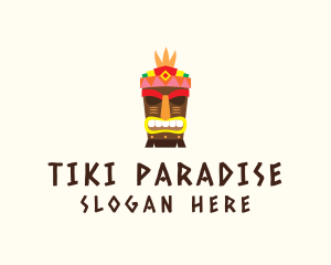 Festive Tribal Tiki logo design