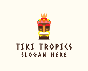 Festive Tribal Tiki logo design