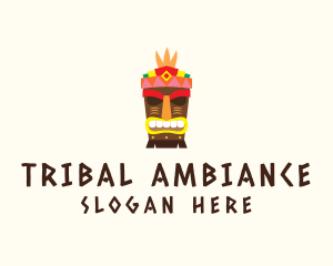 Festive Tribal Tiki logo design