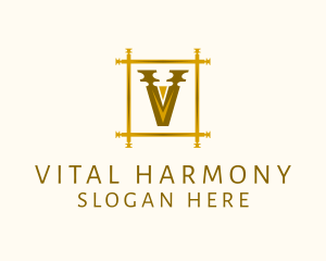 Luxury Elegant Letter V logo design