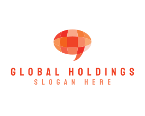 Orange Global Chat logo design