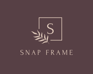 Leaf Wedding Frame logo design