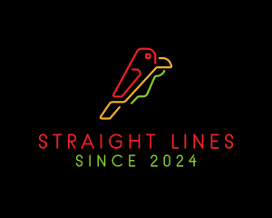 Parrot Line Graph  logo design