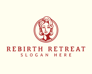 Retro Woman Beauty logo