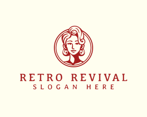 Retro Woman Beauty logo design