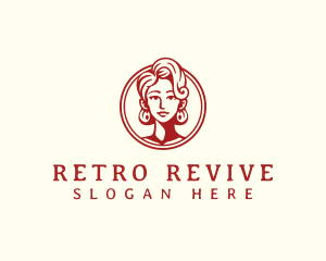 Retro Woman Beauty logo design