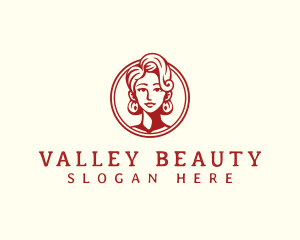 Retro Woman Beauty logo design