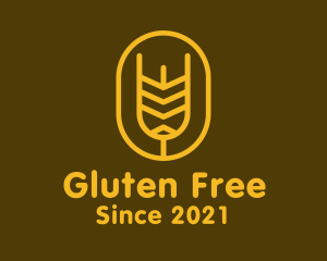 Minimalist Wheat Grain Badge logo