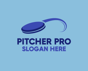 Blue Frisbee Sport logo design