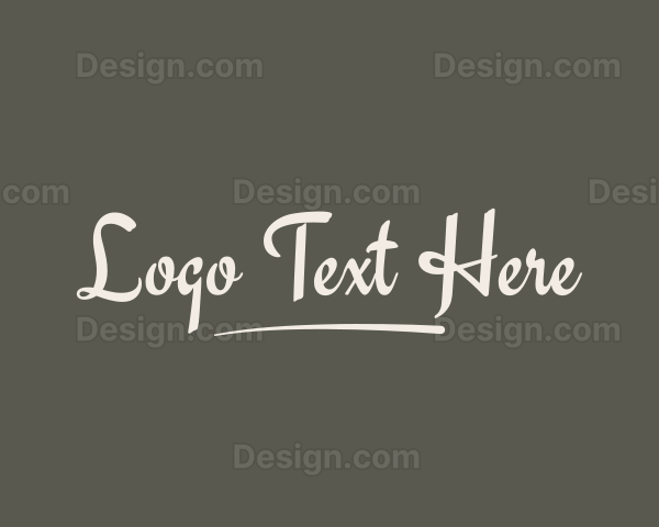 Minimalist Calligraphic Boutique Logo