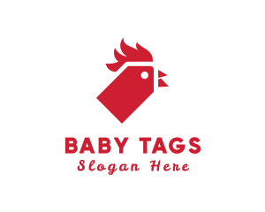 Chicken Poultry Tag logo design