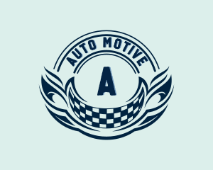 Auto Racing Flag logo design