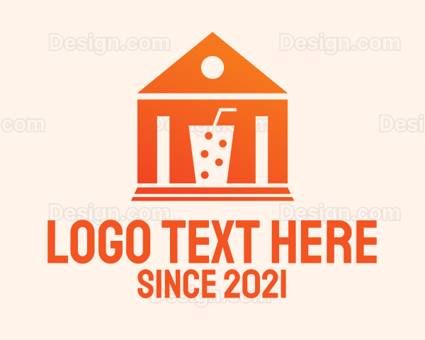 Orange Milk Tea House Logo