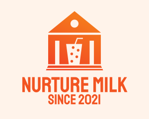 Orange Milk Tea House  logo design