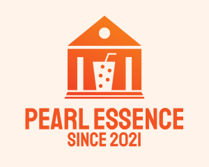 Orange Milk Tea House  logo design