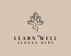 Yoga Wellness Leaf logo design